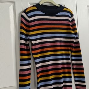 Halogen x Atlantic-Pacfic Shimmer Stripe Sweater